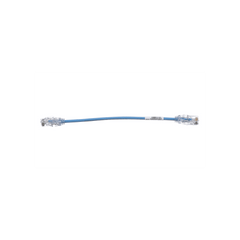 Cable de Parcheo UTP Cat6A, CM/LSZH, Diámetro Reducido (28AWG), Color Azul, 20 cm (7.87 pulgadas).