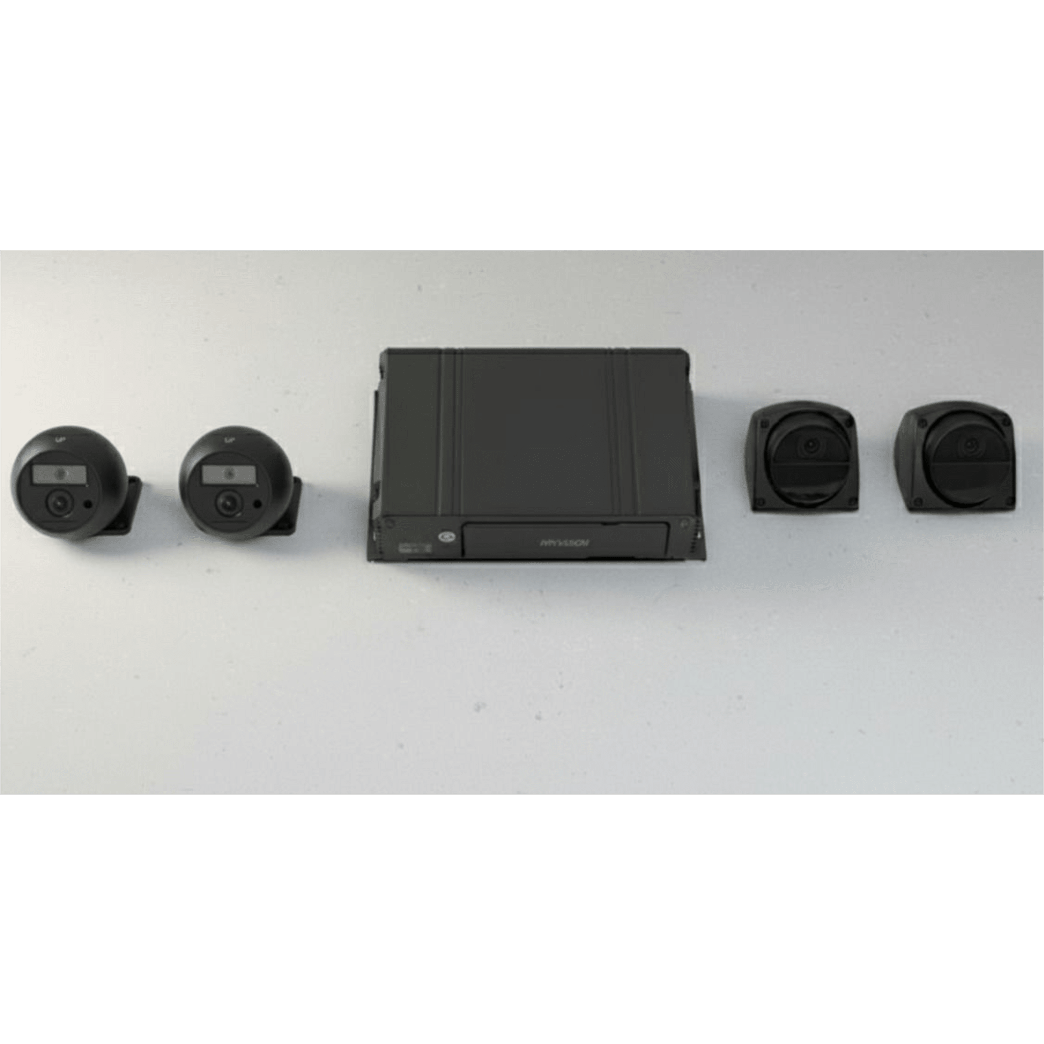 Kit DVR Móvil / 2 Cámaras Interior + 2 Cámaras Exterior / (1080p) / 4 Canales TURBOHD / Tecnología IA Integrada / Soporta 4G / GPS / Sensor G / Soporta 2 Memorias SD (512 GB total)
