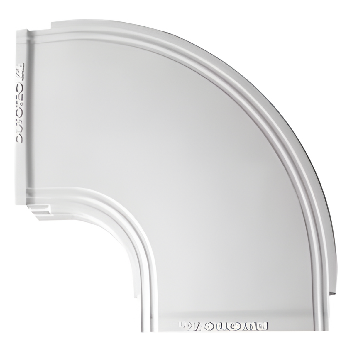 Curva horizontal color blanco para canaleta THR40