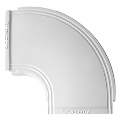 Curva horizontal color blanco para canaleta THR40