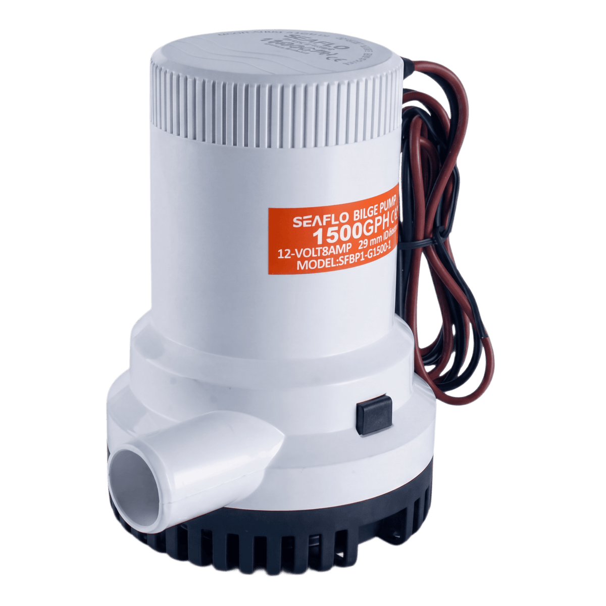 Bomba Achique SEAFLO SFBP1-G1500-01 / 1500 GPH (5678 LPH) / 12V CD / Alta Eficiencia / Filtro Extraíble / Bajo Consumo