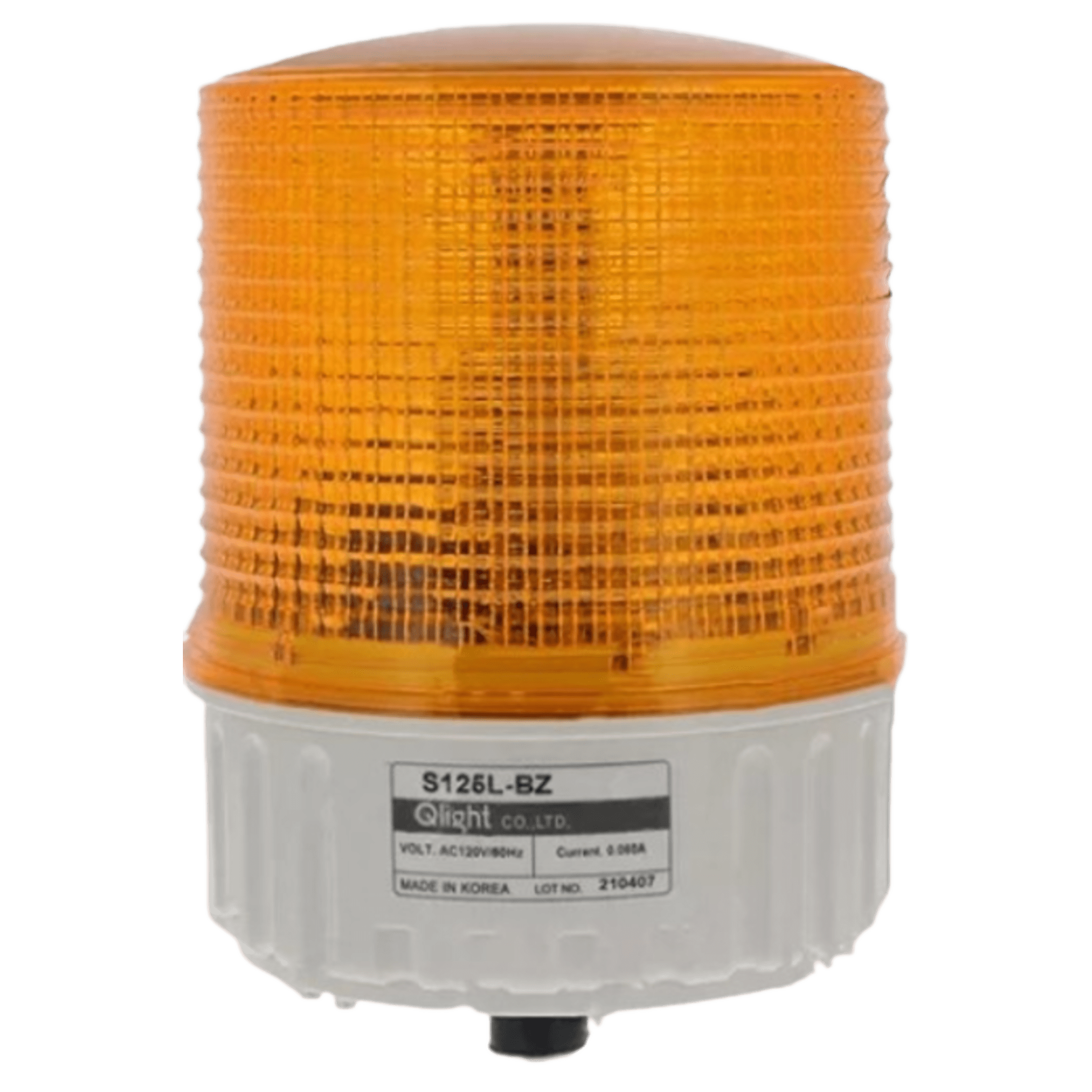 Luz estroboscópica LED Ámbar, 110 VCA de Montaje en Panel / Selección de Función Steady/Flashing con Buzzer de 90 dB integrado