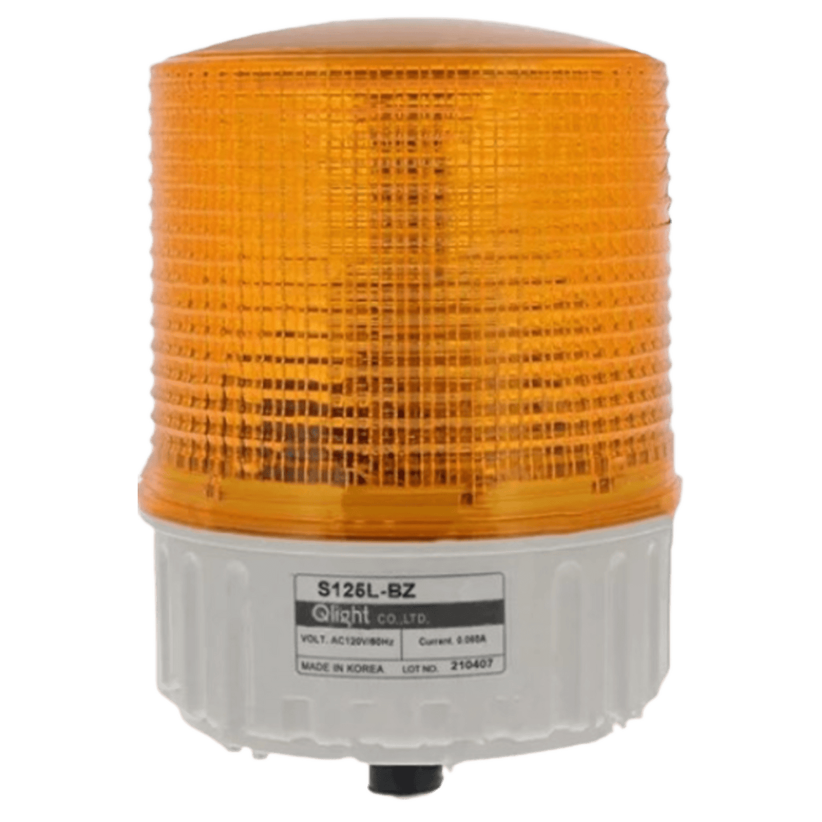 Luz estroboscópica LED Ámbar, 110 VCA de Montaje en Panel / Selección de Función Steady/Flashing con Buzzer de 90 dB integrado