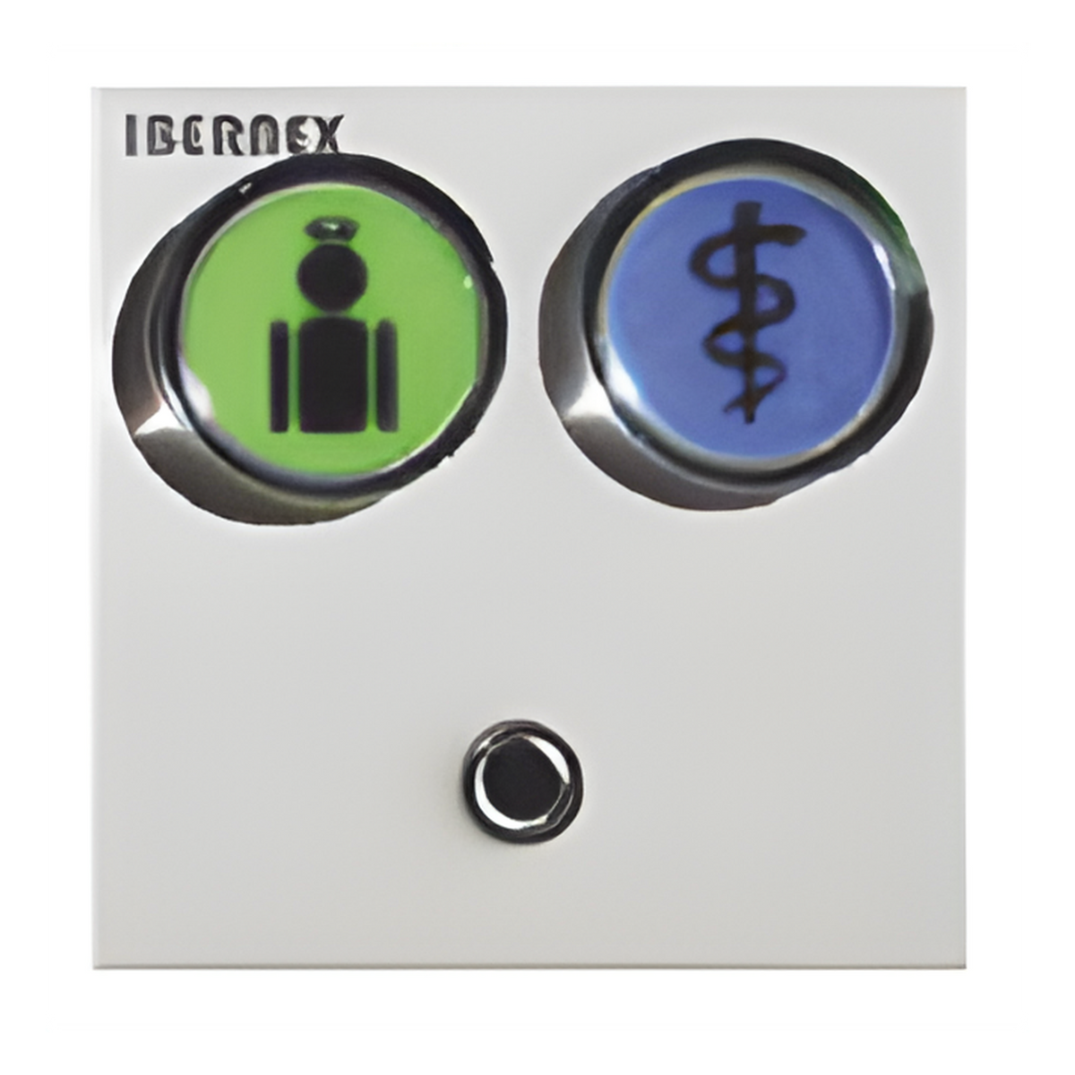 MODULO DE 2 BOTONES ILUMINADOS (VERDE Y AZUL) CON JACK DE 3,5MM PARA PULSADORES NX0871 Y NX0881 Y LECTOR RFID 125KHz INTEGRADO (4). CONEXION BUS RS485