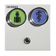 MODULO DE 2 BOTONES ILUMINADOS (VERDE Y AZUL) CON JACK DE 3,5MM PARA PULSADORES NX0871 Y NX0881 Y LECTOR RFID 125KHz INTEGRADO (4). CONEXION BUS RS485