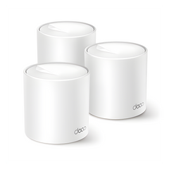 Kit 3 Routers Inalámbricos MESH Interior para Hogar / Doble Banda Wi-Fi 6 AX1500 Mbps / 2 Puerto Gigabit WAN/LAN / 2 Antenas Internas / Administración Mediante la App Deco (iOS, Android) / Protección HomeShield