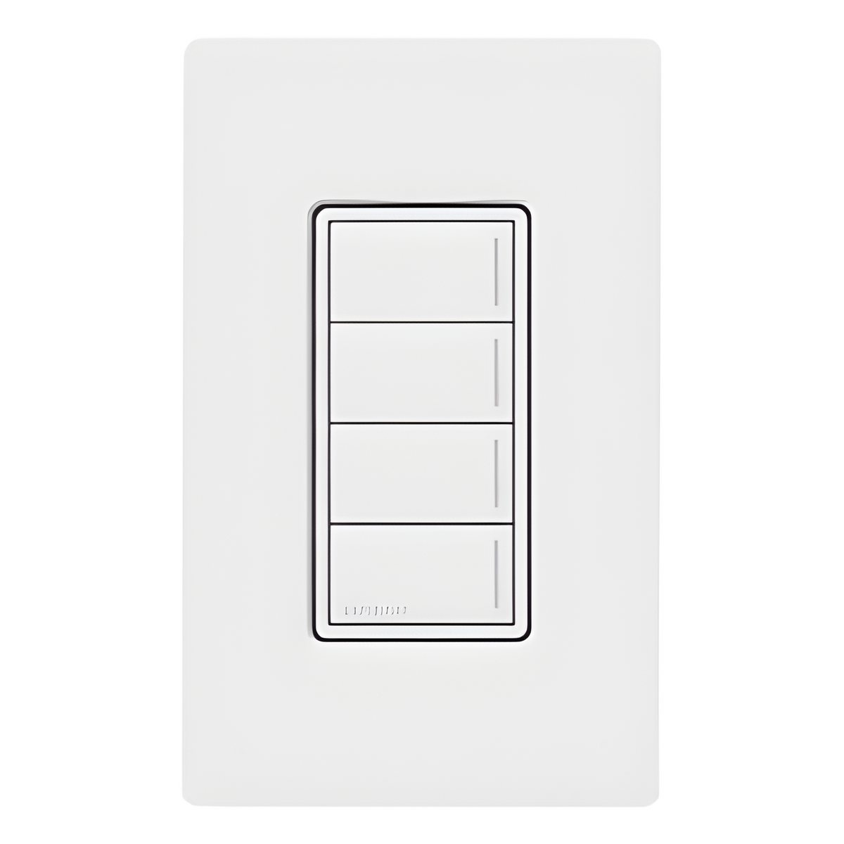 Botonera de pared Sunnata con 4 botones de escena, retroiluminada, blanco, para RadioRA 3