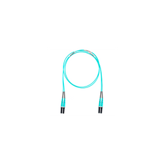 Jumper de Fibra Óptica Multimodo 50/125 OM4, LC-LC Duplex, OFNR (Riser), Color Aqua, 12 Metros (39.37 Pies)