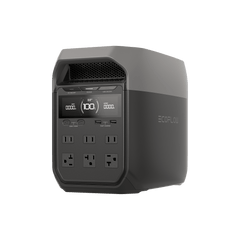 Estación de Energía Portátil Delta 3 1024Wh Litio LFP / 6 AC 1800 W (Max. 2600W con X-Boost) / 4 USB-C 100W / Capacidad para Aumentar Respaldo / Cargador de Coche 10A a 12.6V / Conectividad WiFi y Bluetooth (App) / Carga Solar 500W Max.