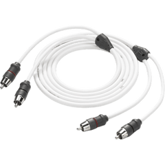 Cable de Interconexión de Audio Náutico / 2 Canales / Longitud 1.83 m (6 ft) / Conectores RCA Macho en Ambos Extremos / Cobre Puro Libre de Oxígeno (OFC) / Par Trenzado / Aislamiento de Polietileno / Cubierta PVC Flexible / Contactos