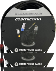 Cable 3.5mm a 2 RCA, conectores negros, con diferenciador de blanco y rojo en RCA MT380-RD - MT380-WH - MTP3C-BG, length 5m