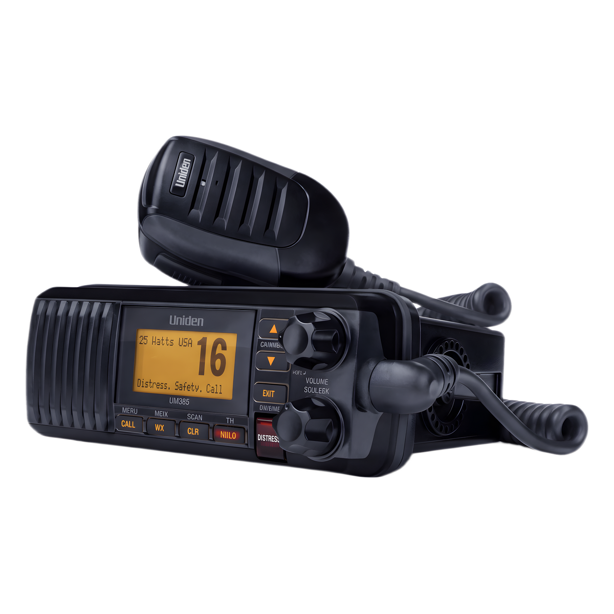 Radio Móvil Marino VHF / 25W / IPX4 / DSC Clase D con GPS / Pantalla LCD / Negro