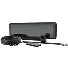 Sistema alambrico de reversa con camara y monitor de 9 pulgadas, Incluye cámara para placa de 170°