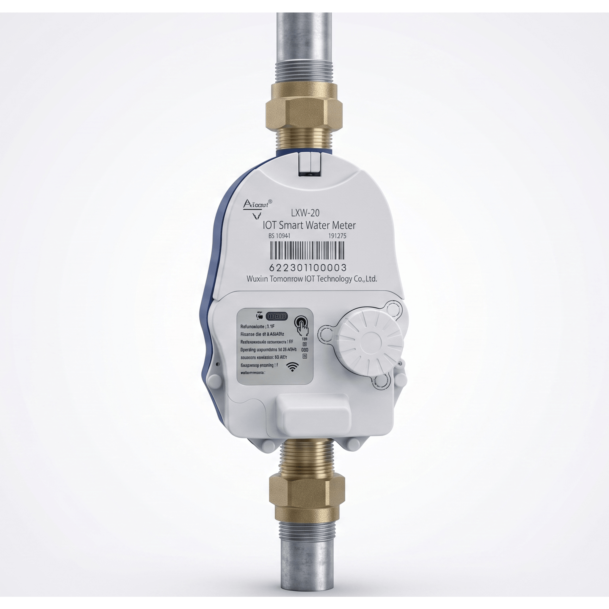 Medidor de Agua Mecánico LoRaWAN IoT de 3 Pulgadas / Smart Metering y Telemetría para BMS / Válvula de Corte de Flujo / Batería Litio de Larga Duración / Comunicación Inalámbrica / Monitoreo Remoto