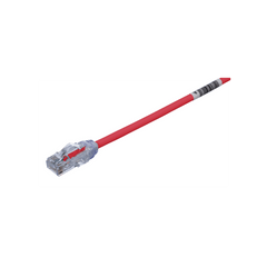 Cable de Parcheo UTP Cat6A, CM/LSZH, Diámetro Reducido (28AWG), Color Rojo, 20 cm (7.87 Pulgadas).