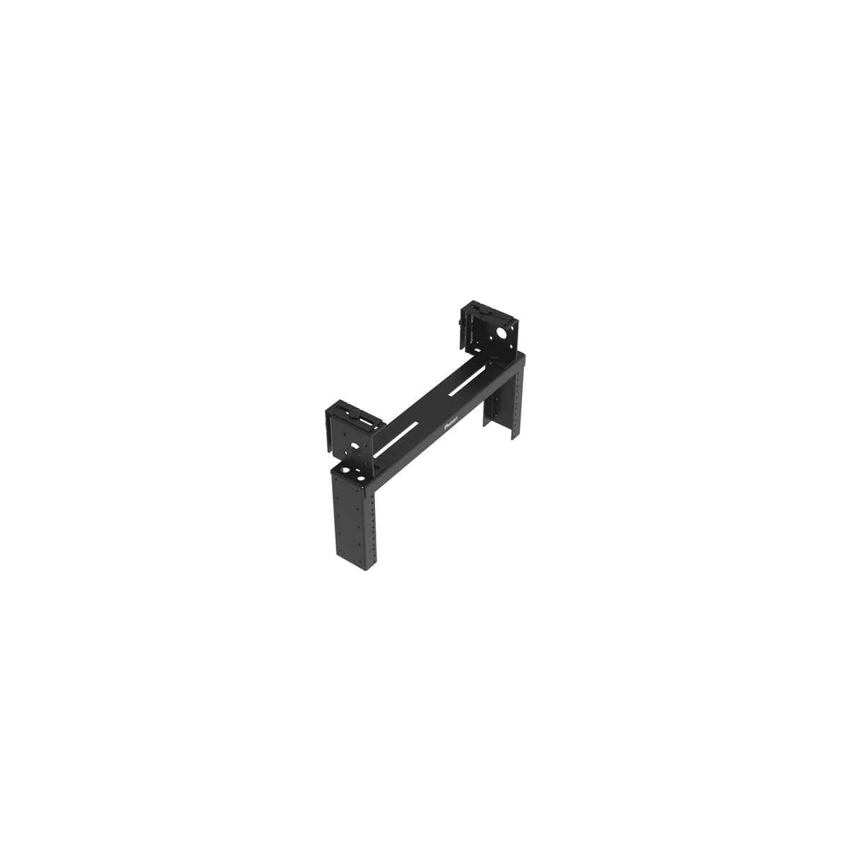 Rack de Distribución Aéreo de 2 Postes PanZone®, Rieles Roscados #12-24, de 4 UR, Color Negro