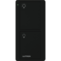 Control remoto PICO 2 botones encender/apagar, color negro, complemente con un switch on/off, Caseta, RA2, RadioRa2