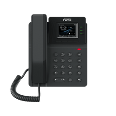 Teléfono IP empresarial para 4 líneas SIP con pantalla LCD de 2.4 pulgadas a color, Opus y conferencia de 6 vías, PoE.