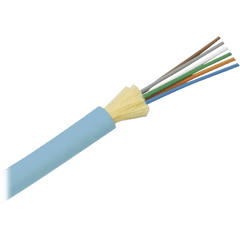 Cable de Fibra Óptica de 24 hilos, Multimodo OM4 50/125 Optimizada, Interior, Tight Buffer 900um, No Conductiva (Dieléctrica), OFNR (Riser), Precio Por Metro