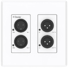 Extensor de Audio Analógico XLR a Dante® | 2 Entradas y 2 Salidas | Conversión Digital de Audio | PoE IEEE 802.3af | Phantom Power 48V | Latencia Configurable 1-5ms | Rango Dinámico >90dB