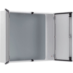 Gabinete de Doble Puerta MAD / 1000 x 1000 x 300 mm (39.37 x 39.37 x 11.81 in) / NEMA Tipo 12 / IP55 / IK10 / Acero Dulce 1.5 mm / Placa de Montaje Incluida / Gris Claro RAL 7035