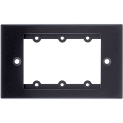 Frame para Wall Plate Inserción | 1 Gang | Metal | Version USA | Incluye Inserciones y Tornillos | Negro