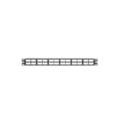 Panel de Parcheo Modular Mini-Com (Sin Conectores), Plano, Sin Blindaje, Alta Densidad, Números Pre-impresos, de 48 Puertos, 1 UR