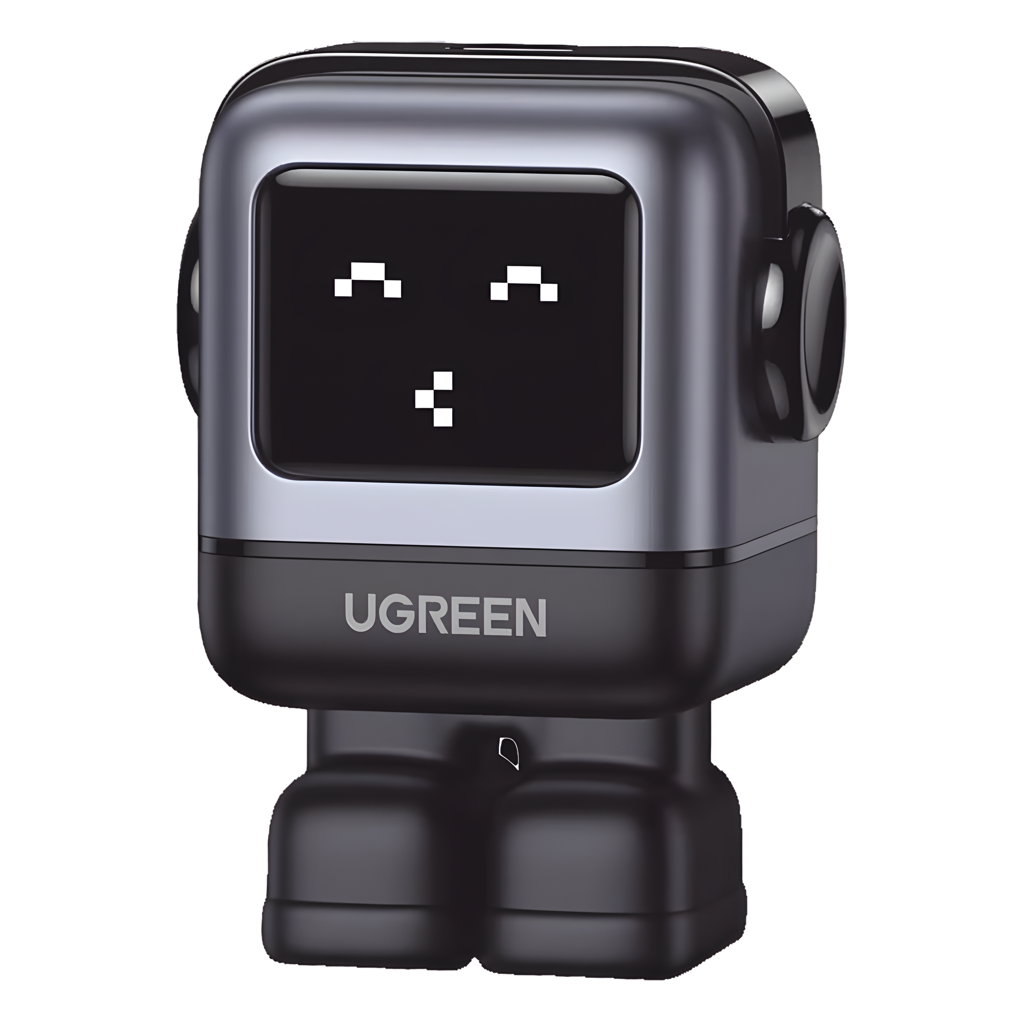 Cargador Mini GaNRobot 30W serie UNO | 1 USB-C de Carga Rápida | Tecnología GaN II | Multiprotocolo PD/QC/SCP/FCA | Carga Inteligente | Pantalla LED | Zapato Magnético Extraíble | Thermal Guard | Color Negro.