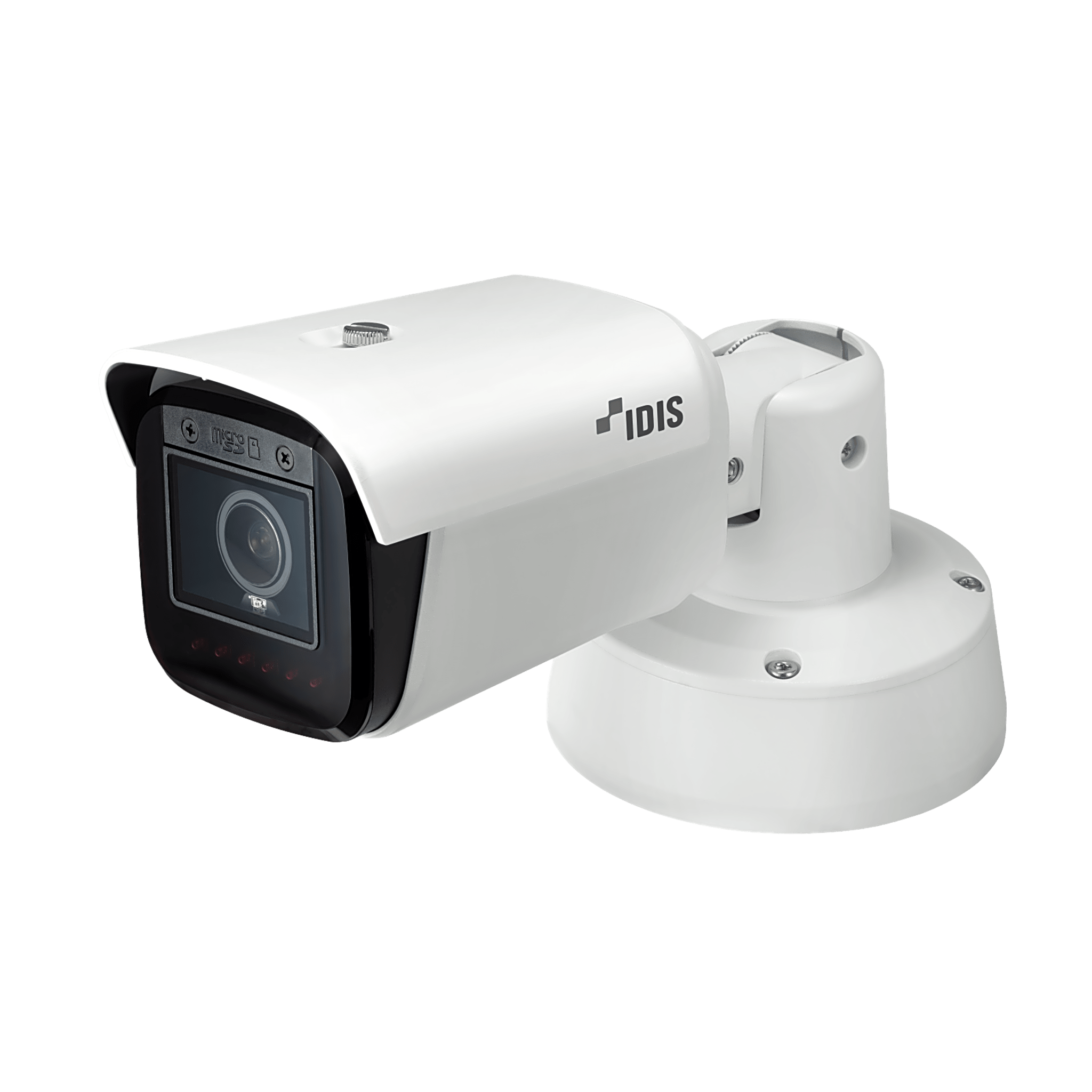 Cámara IP Turret Edge AI Plus 8MP (4K) / Sensor CMOS 1/1.8" / Lente Vari-focal Motorizado 4.3-9.8 mm / IR 60 m (196.9 ft) / IK10 IP67 / NDAA Compliant / Analítica IDLA Pro / WDR 120 dB / PoE+12V DC