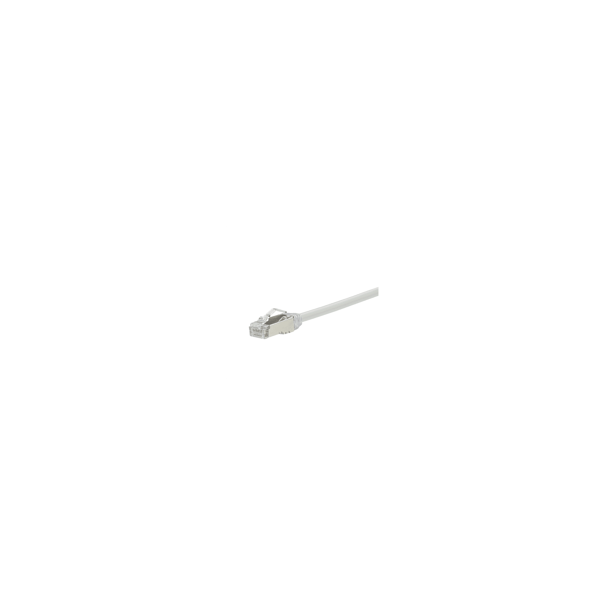 Patch Cord Cat6A, Diametro Reducido 28 AWG, Blindado S/FTP, CM/LS0H, 0.5 Metros (1.64 Pies), Color Blanco