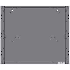 Caja trasera de un nivel para gabinete de panel de alarma contra incendio, acero calibre 16, serie CAB-5
