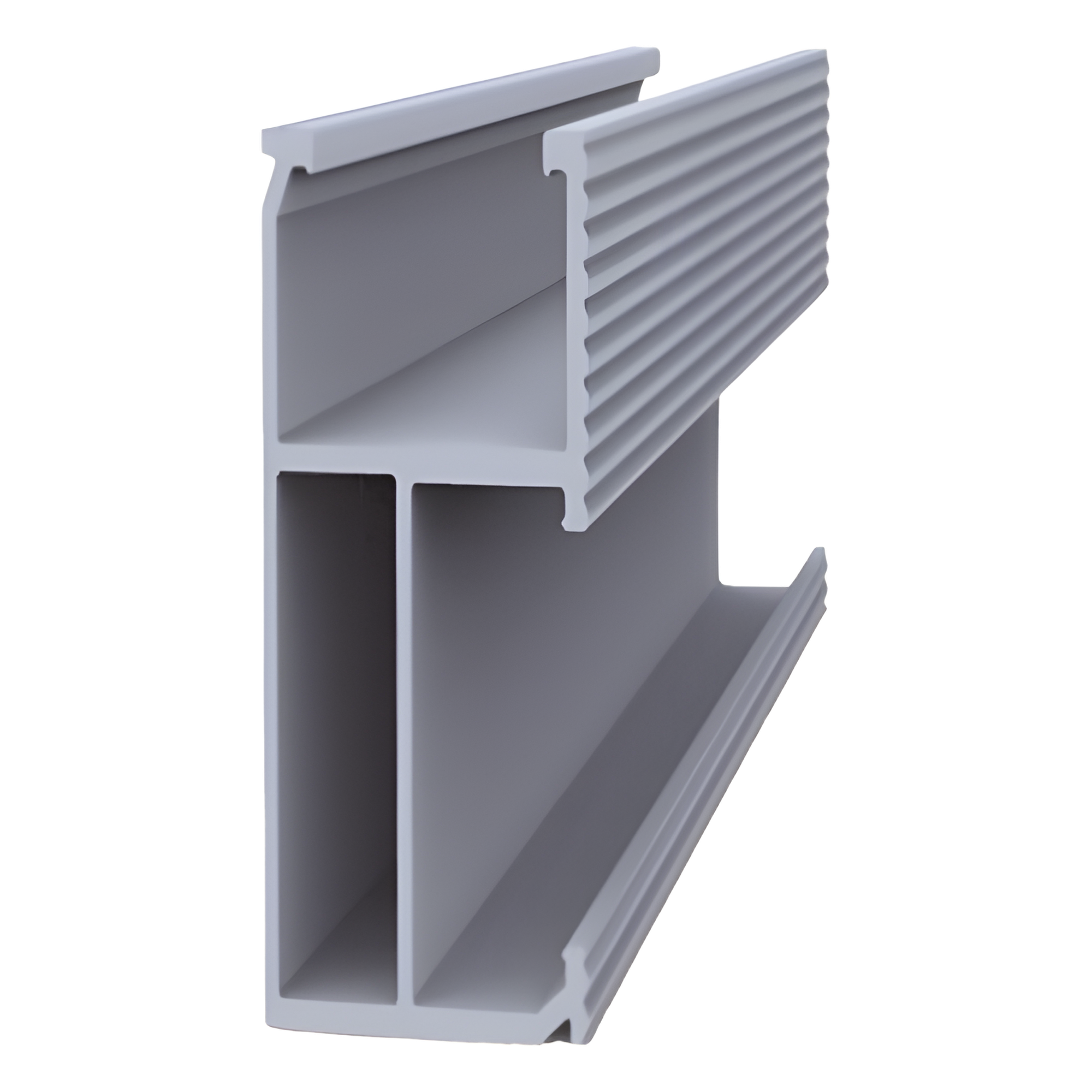 Riel 8 para montaje de módulos fotovoltaicos de aluminio anodizado de 2700mm.