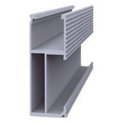 Riel 8 para montaje de módulos fotovoltaicos de aluminio anodizado de 2700mm.