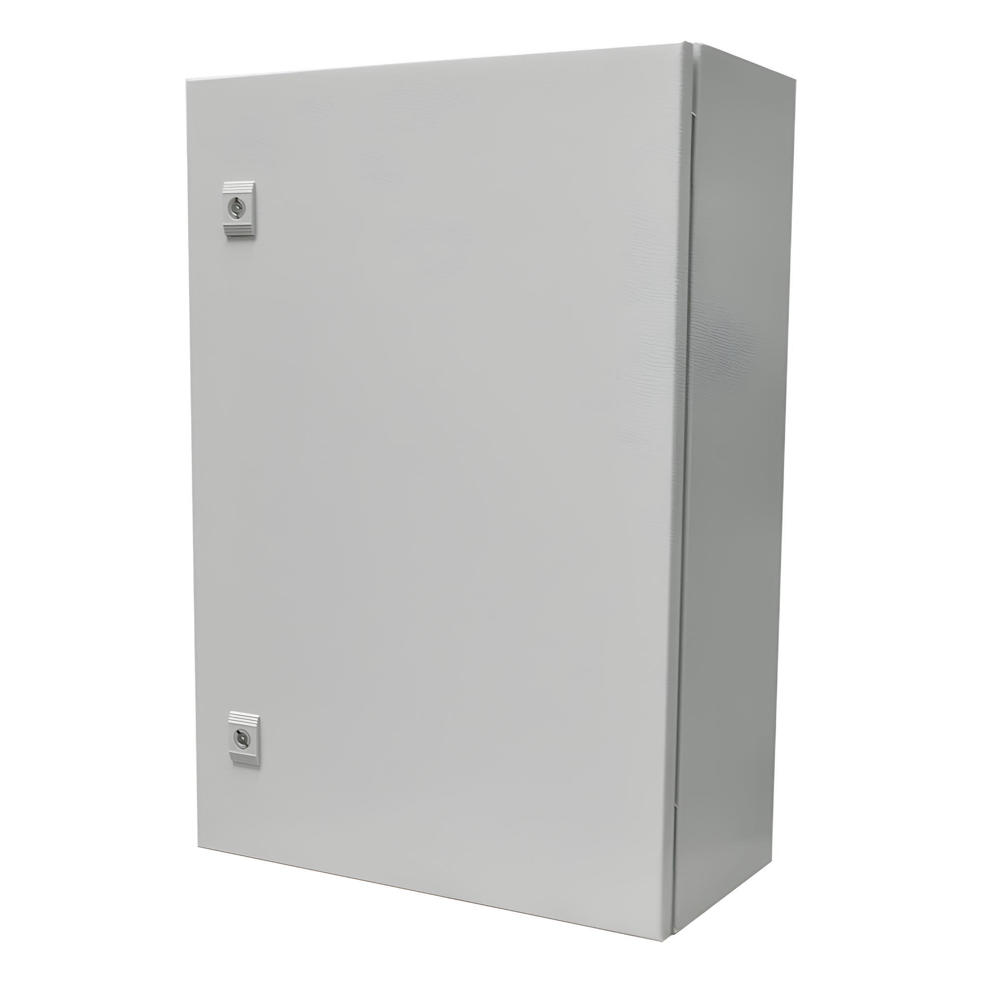 Gabinete de Acero IP66 Uso en Intemperie (500 x 700 x 250 mm) con Placa Trasera Interior Metálica y Compuerta Inferior Atornillable (Incluye Chapa y Llave T).