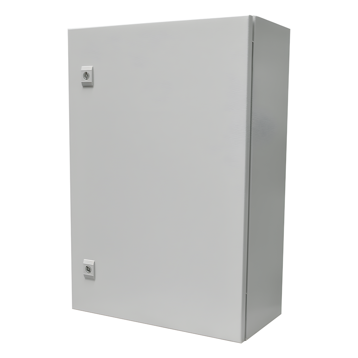 Gabinete de Acero IP66 Uso en Intemperie (500 x 700 x 250 mm) con Placa Trasera Interior Metálica y Compuerta Inferior Atornillable (Incluye Chapa y Llave T).