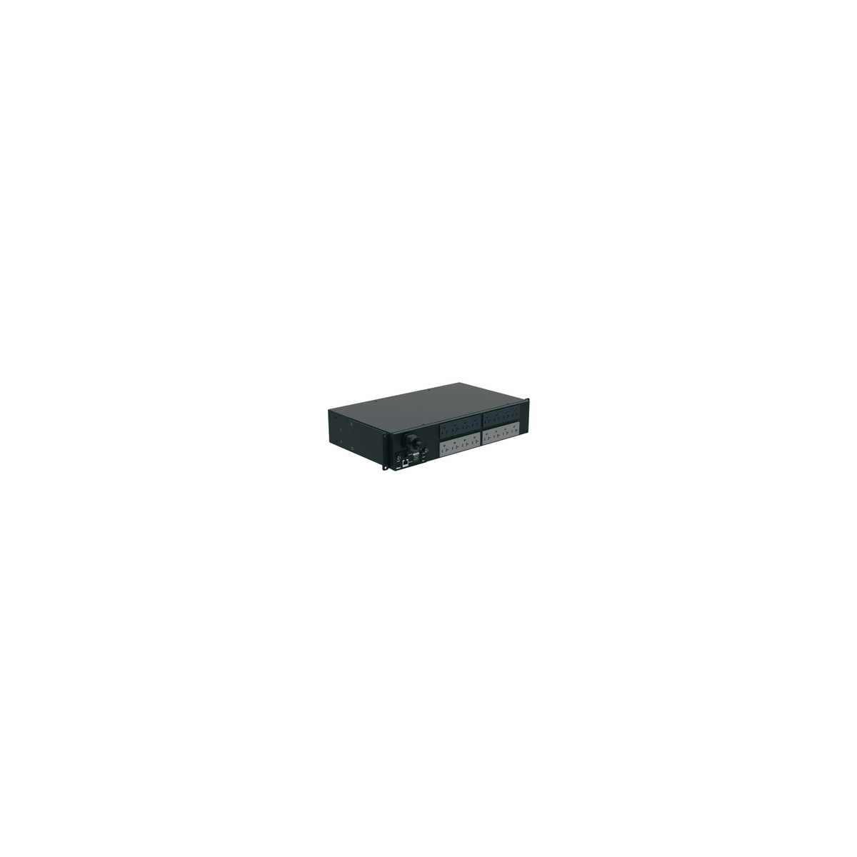 PDU Monitoreable (MI) para Distribución de Energía, Enchufe de Entrada NEMA L5-30P, Con 16 Salidas 5-20R, Horizontal 19 in, 120 Vca, 30 Amp, 2 UR