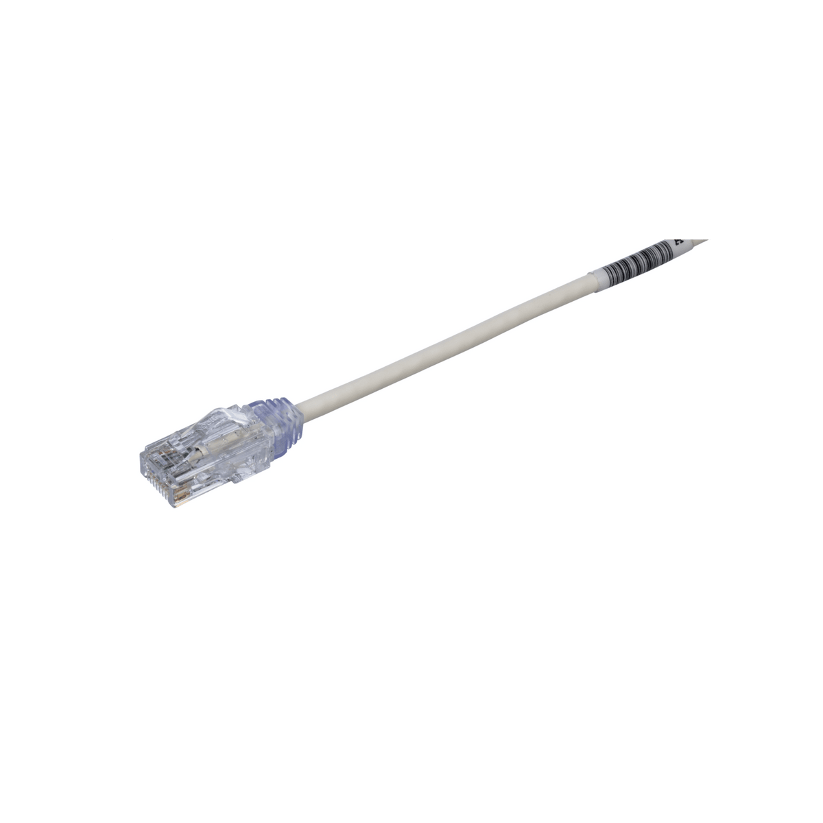 Cable de Parcheo TX6, UTP Cat6, Diámetro Reducido (28AWG), Color Blanco, 20 cm (7.87 pulgadas)