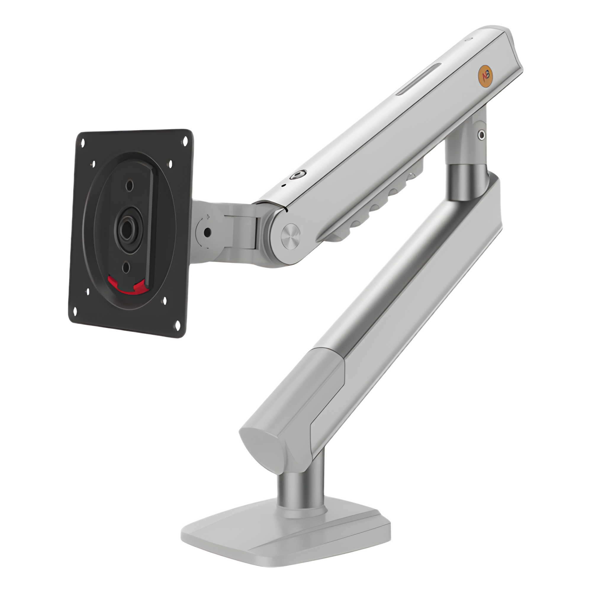 Brazo Ergonómico para Monitor A5-XS / Soporte 17\" a 32\" / VESA 75x75 y 100x100 mm / Carga 2-7 kg (4.4-15.4 lbs) / Ajuste de Tensión / Rotación ±90° / Color Blanco / Instalación Abrazadera o Pasacables
