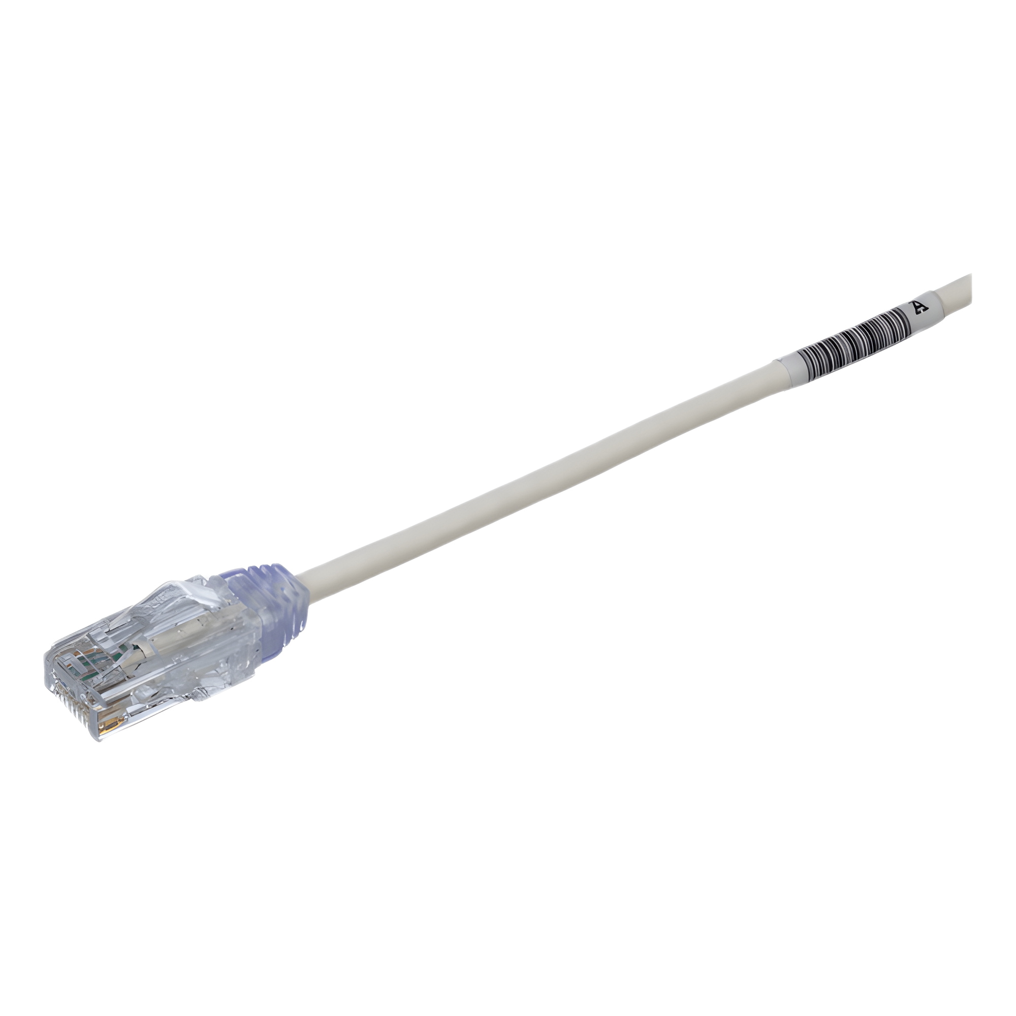 Cable de Parcheo TX6, UTP Cat6, Diámetro Reducido (28AWG), Color Blanco, 0.5 Metros (1.64 Pies)