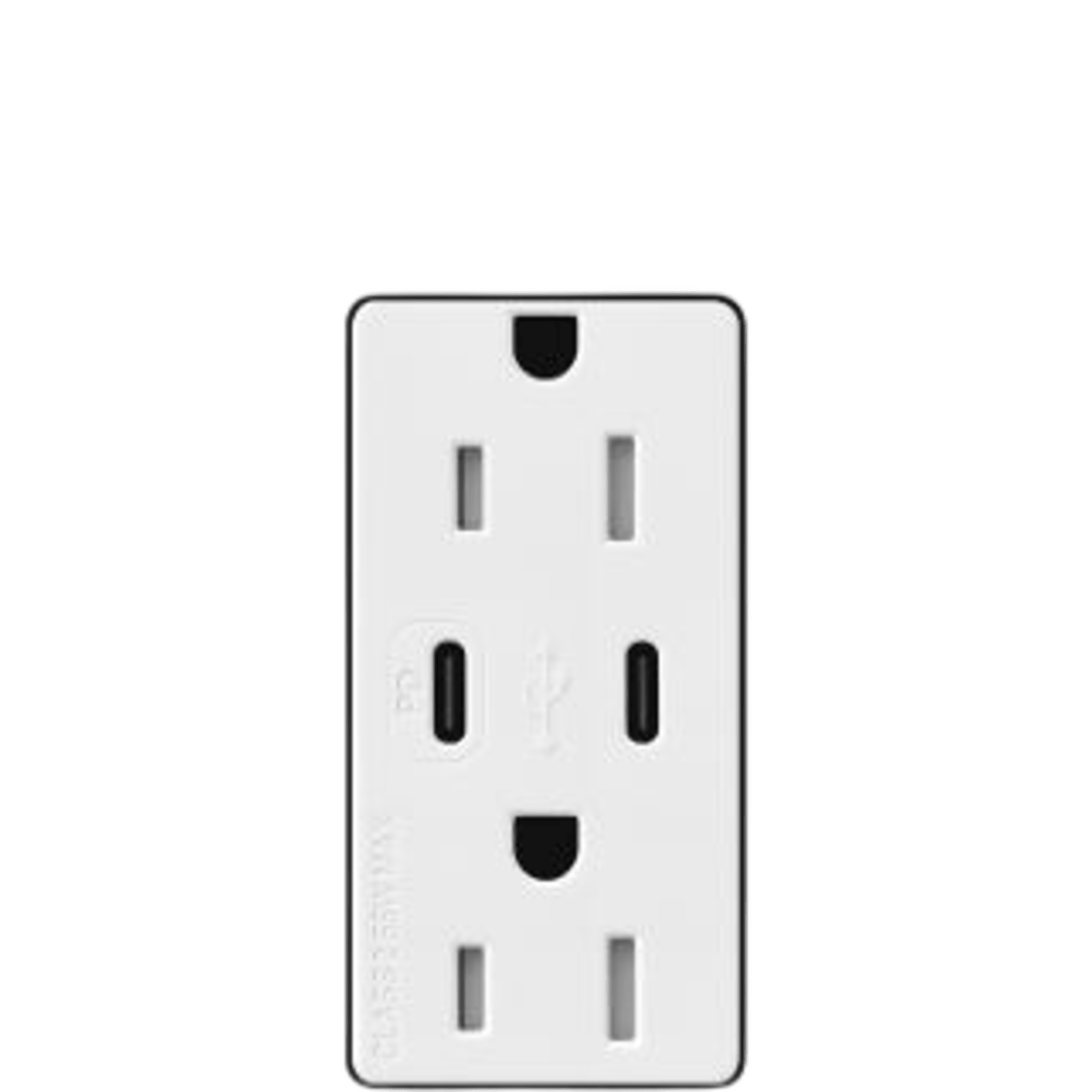 Tomacorriente receptáculo convencional  120V, 15A, color blanco.