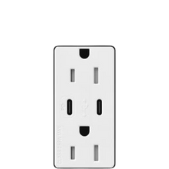 Tomacorriente receptáculo convencional  120V, 15A, color blanco.