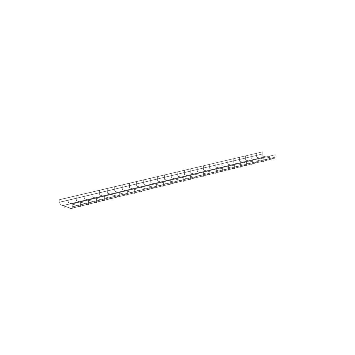 Charola Wire Basket de 8 in (203 mm) de Ancho, 2 in (50 mm) de Alto, 3 m de Largo, Hasta 187 Cables Cat6, Color Negro
