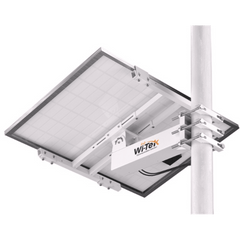 Soporte/Montaje para Panel Solar WI-BRKP133 para Postes / Estructura Galvanizada SGCC 2 mm / Ajuste Ángulo 0-75° / Compatible Postes Redondos 76-133 mm y Cuadrados 50-130 mm / Paneles hasta 900 mm Ancho y 35 mm Grosor / Resistente Corrosi&o