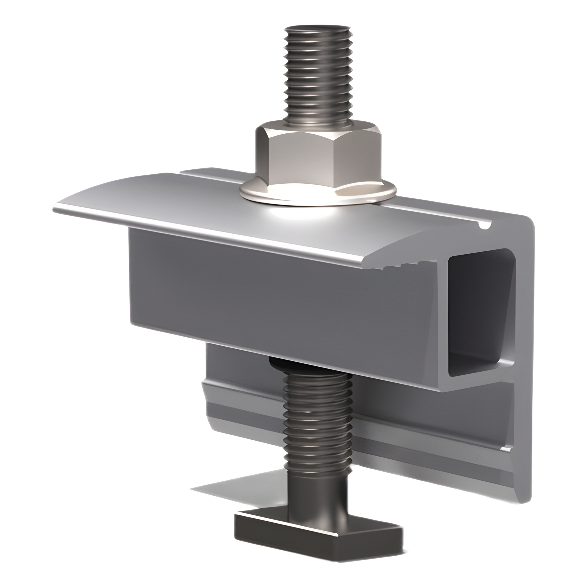 Abrazadera Final / End Clamp / Compatible con Módulos 30-40 mm / Para Sistemas N Rail y S Rail  BASEL / Fijación de Paneles Solares