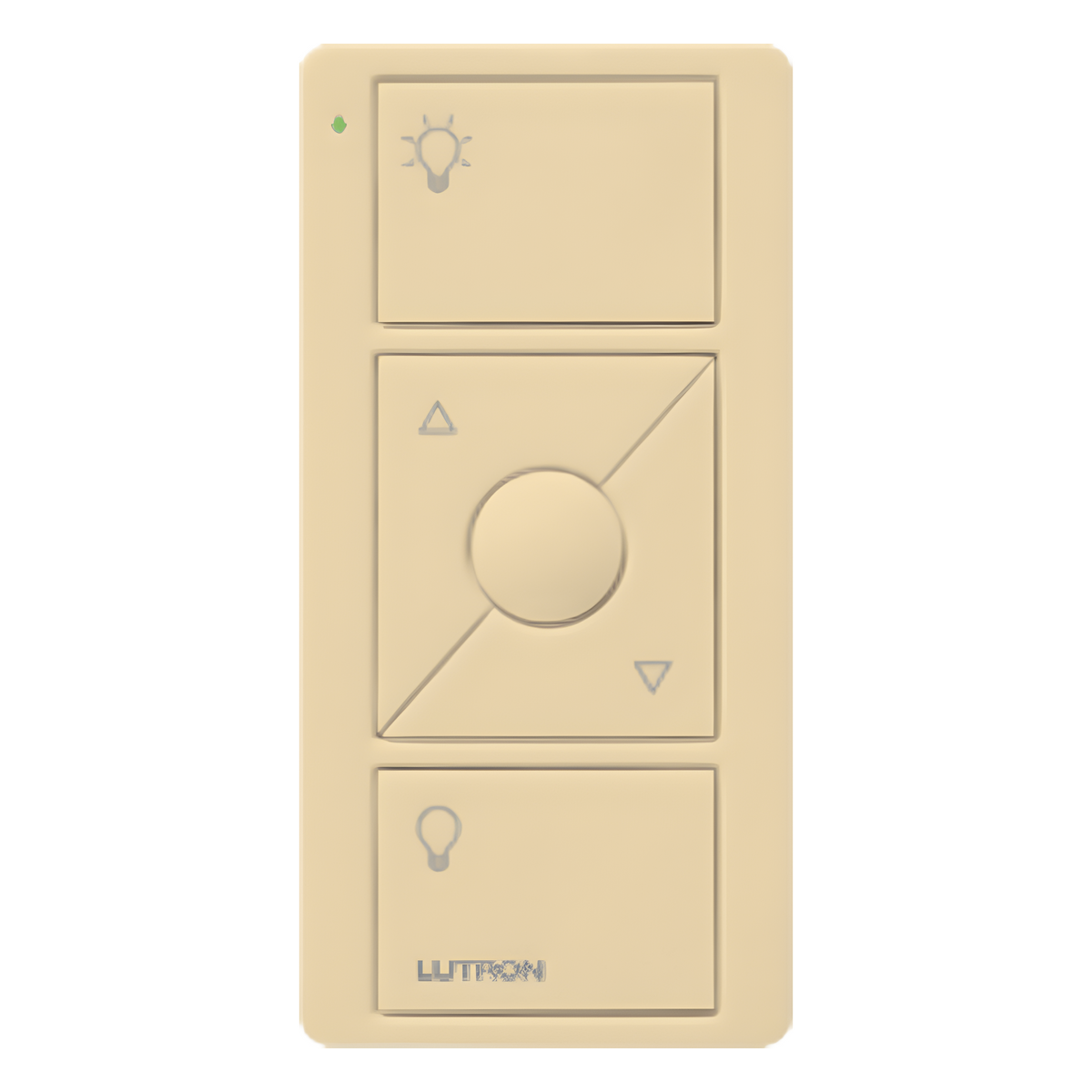 Control Pico inalámbrico de 3 botones con subir/bajar intensidad, color marfil, para Caseta, RA2 Select, RadioRA2 y Vive