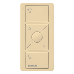 Control Pico inalámbrico de 3 botones con subir/bajar intensidad, color marfil, para Caseta, RA2 Select, RadioRA2 y Vive