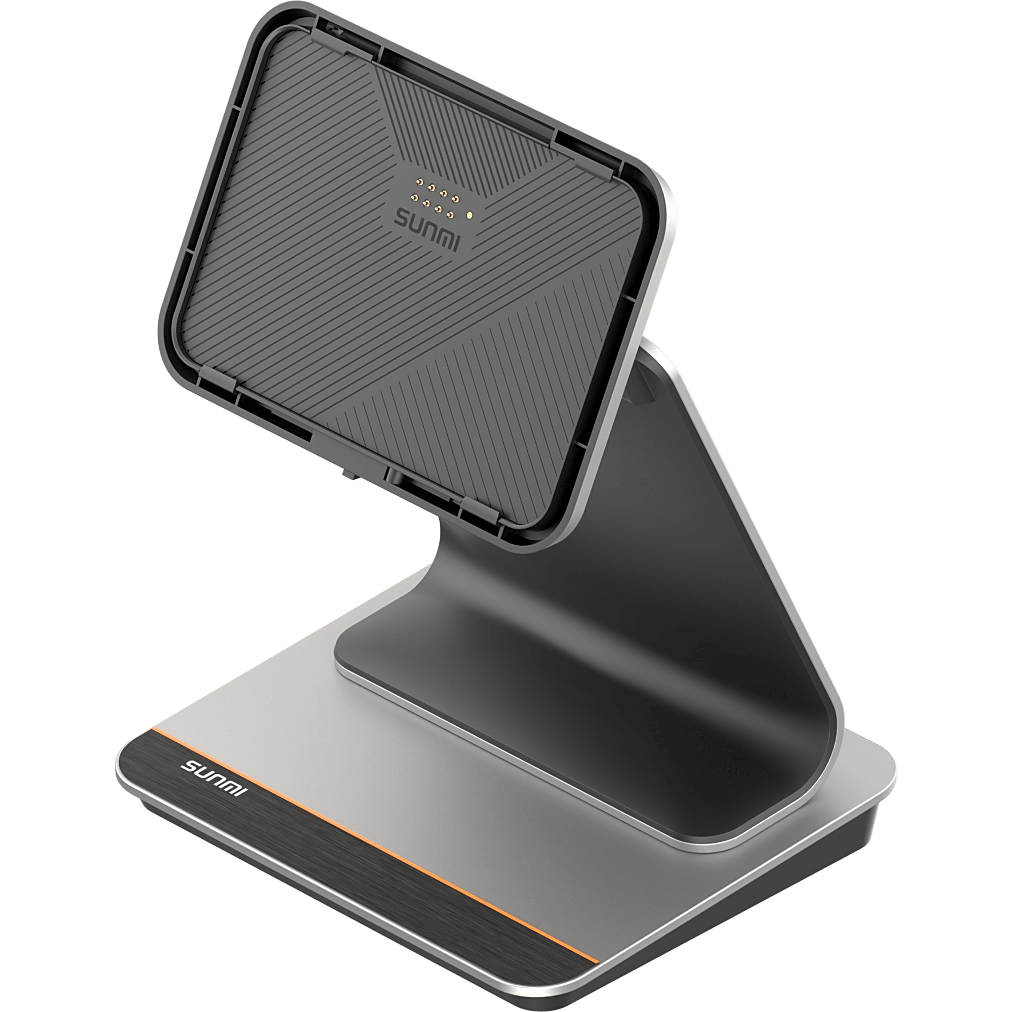 Base de Escritorio / Dock para CPAD / Sin Escáner / Pogo Pin / USB Type-C Carga / USB Type-C Datos / 2 Puertos USB Type-A / Dimensiones 211 × 156 × 132.5 mm