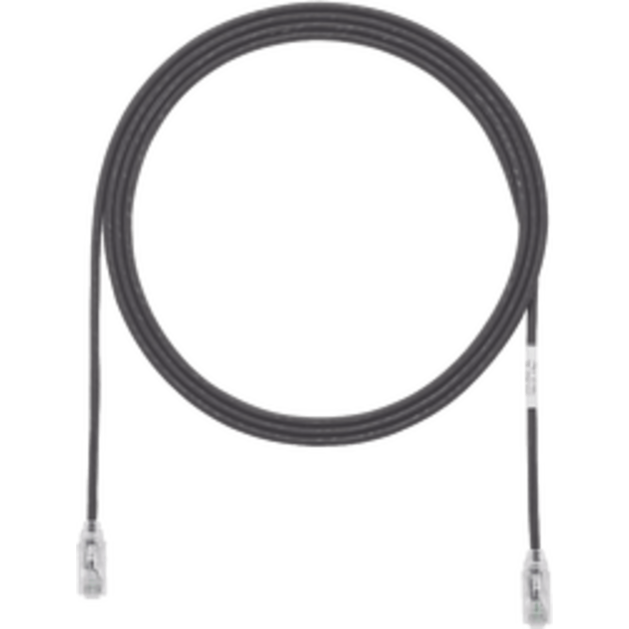 Cable de Parcheo TX6, UTP Cat6, Diámetro Reducido (28AWG), Color Negro, 2 ft.