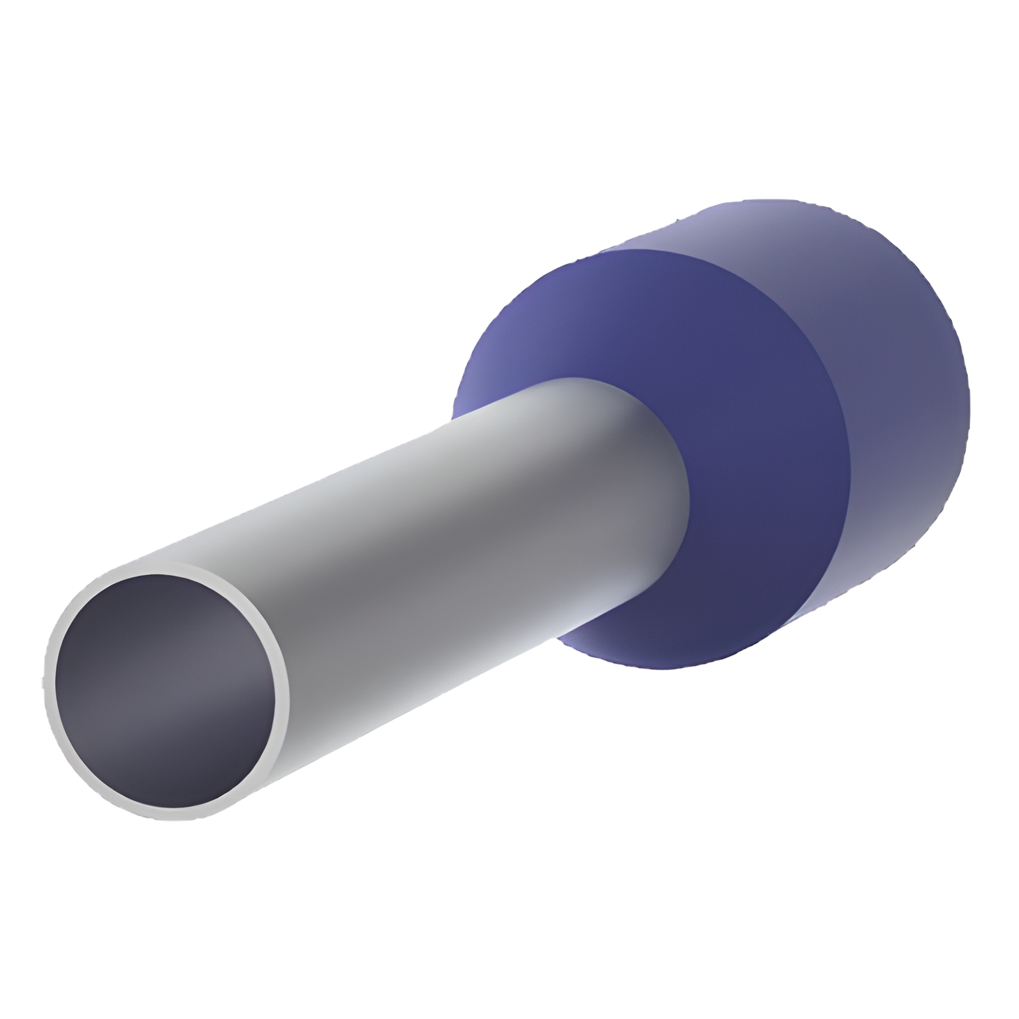 Ferrule Aislado PAN-TERM para Cable 14 AWG, Largo 12mm, DIN Color Azul. Paquete 500 Piezas
