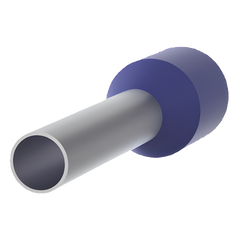 Ferrule Aislado PAN-TERM para Cable 14 AWG, Largo 12mm, DIN Color Azul. Paquete 500 Piezas